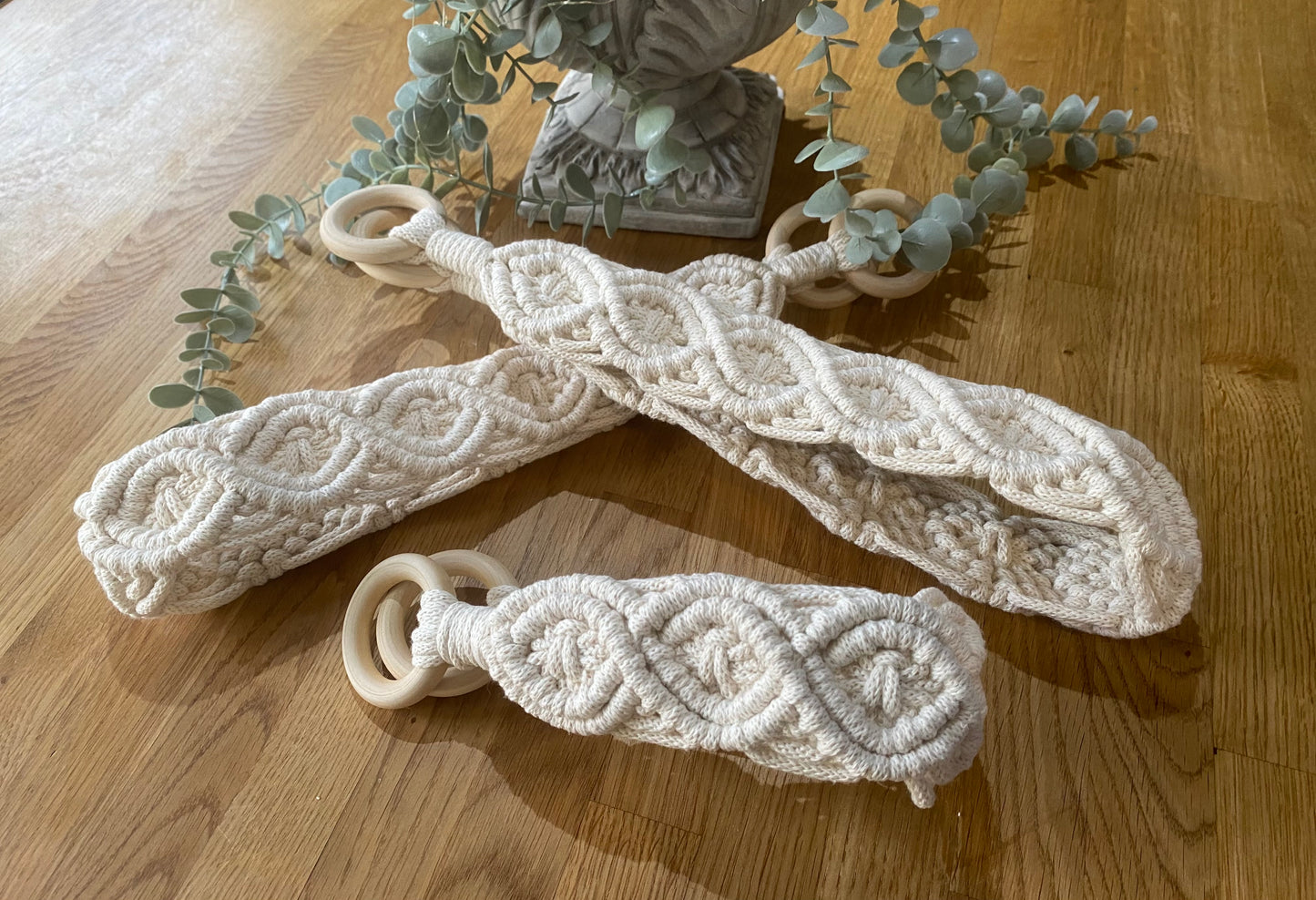 Macrame Diamond Pattern Curtain Tiebacks