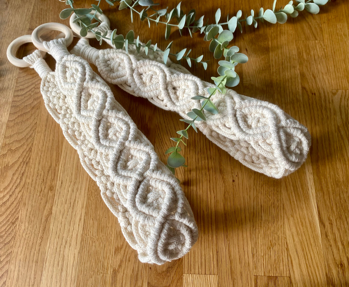 Macrame Diamond Pattern Curtain Tiebacks