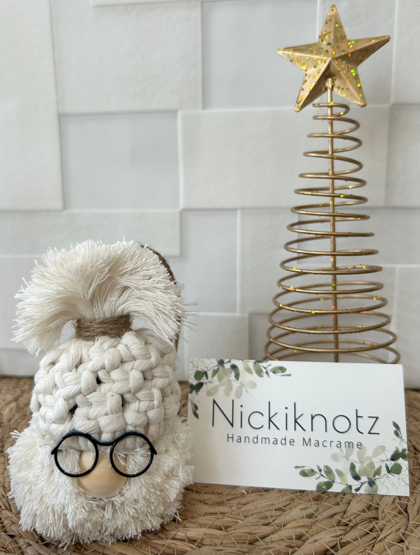 Macrame Gonk / Santa Head / Gnome Christmas Tree Decoration