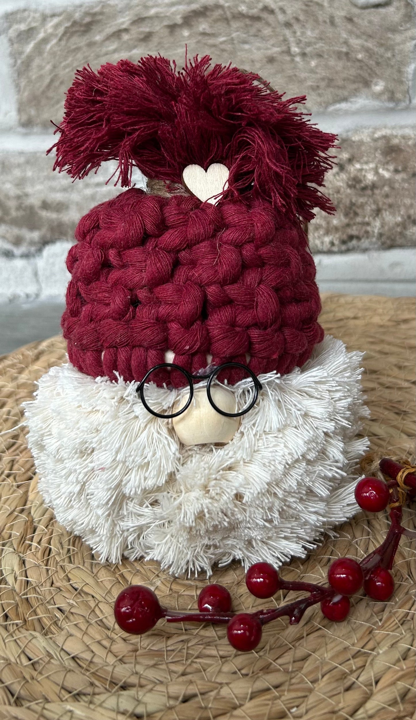 Macrame Santa Heads
