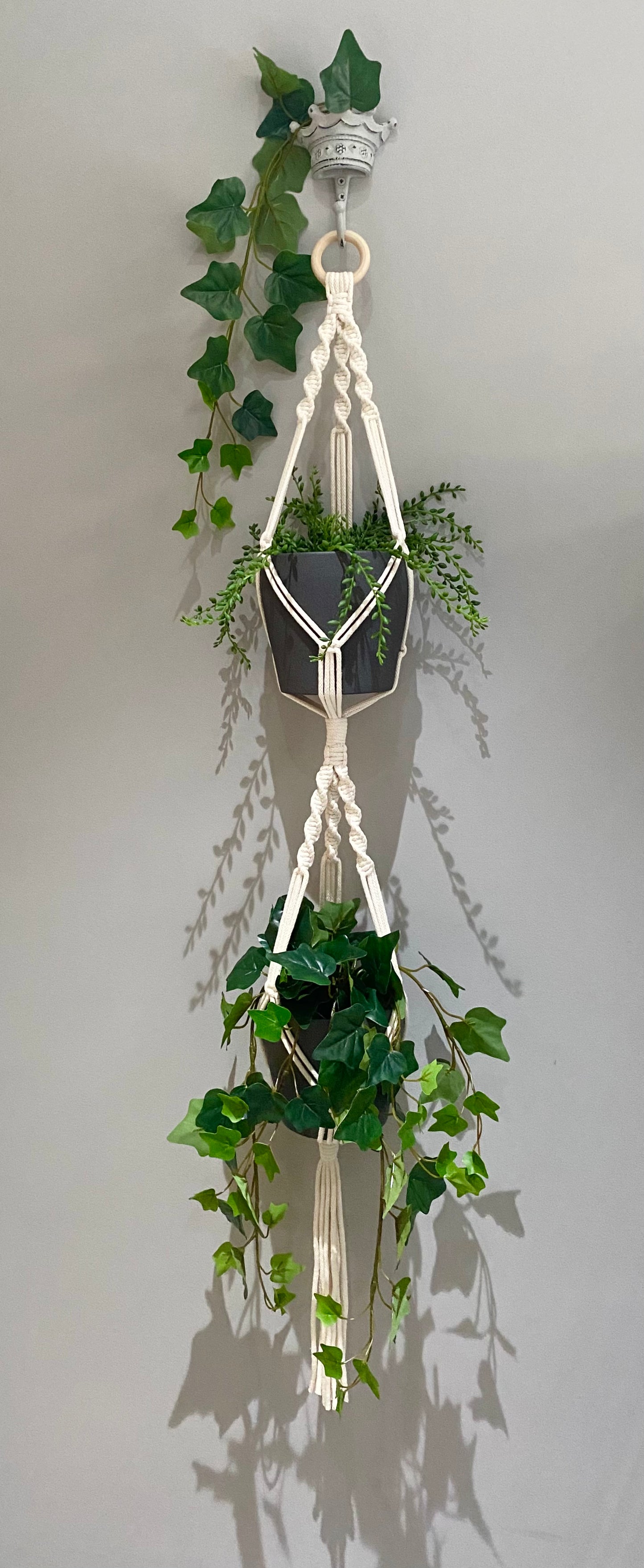 Macrame Double Plant Hanger