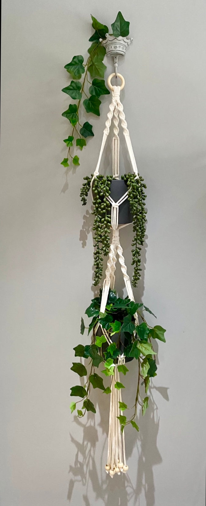 Macrame Double Plant Hanger