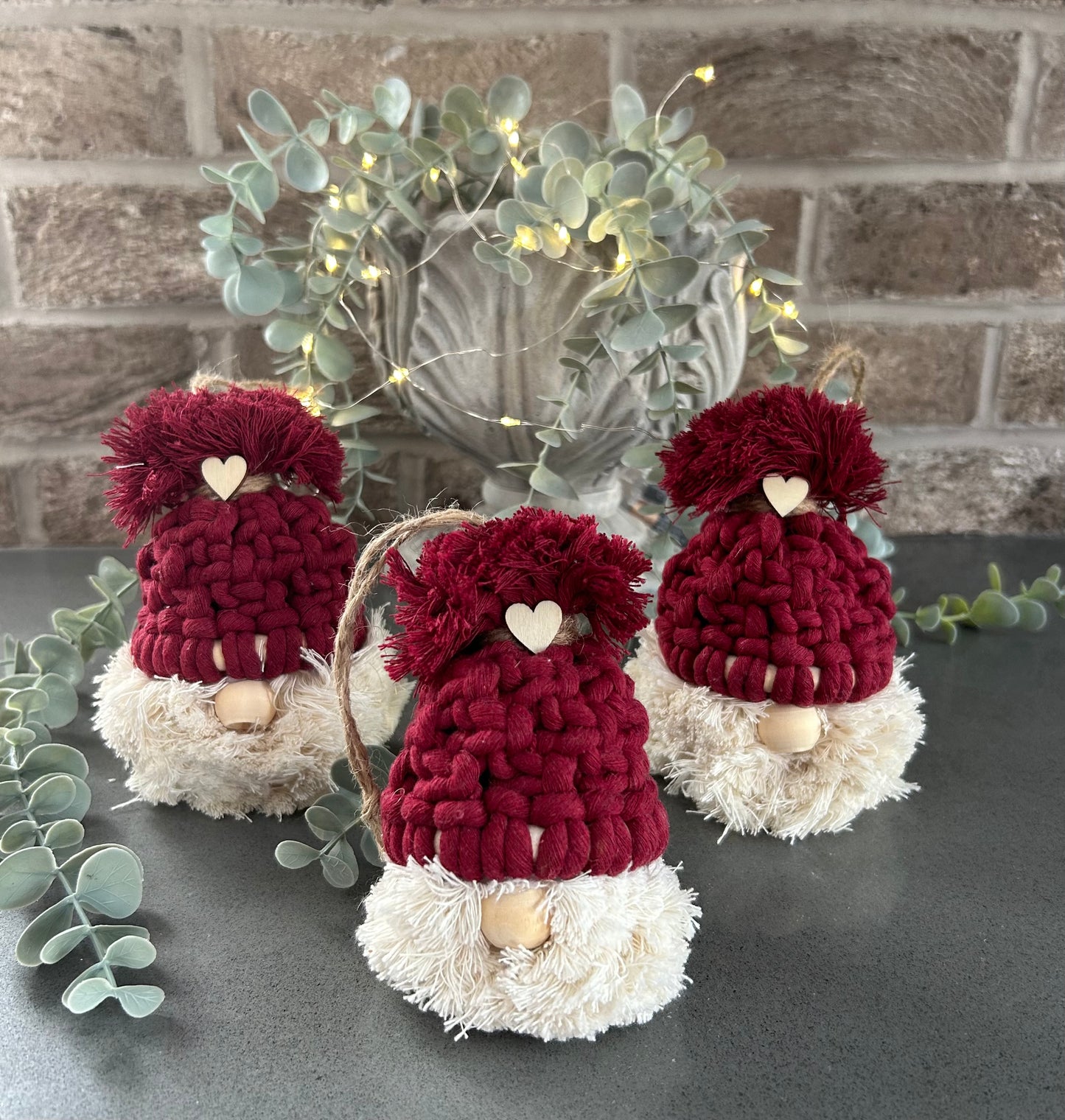 Macrame Santa Heads