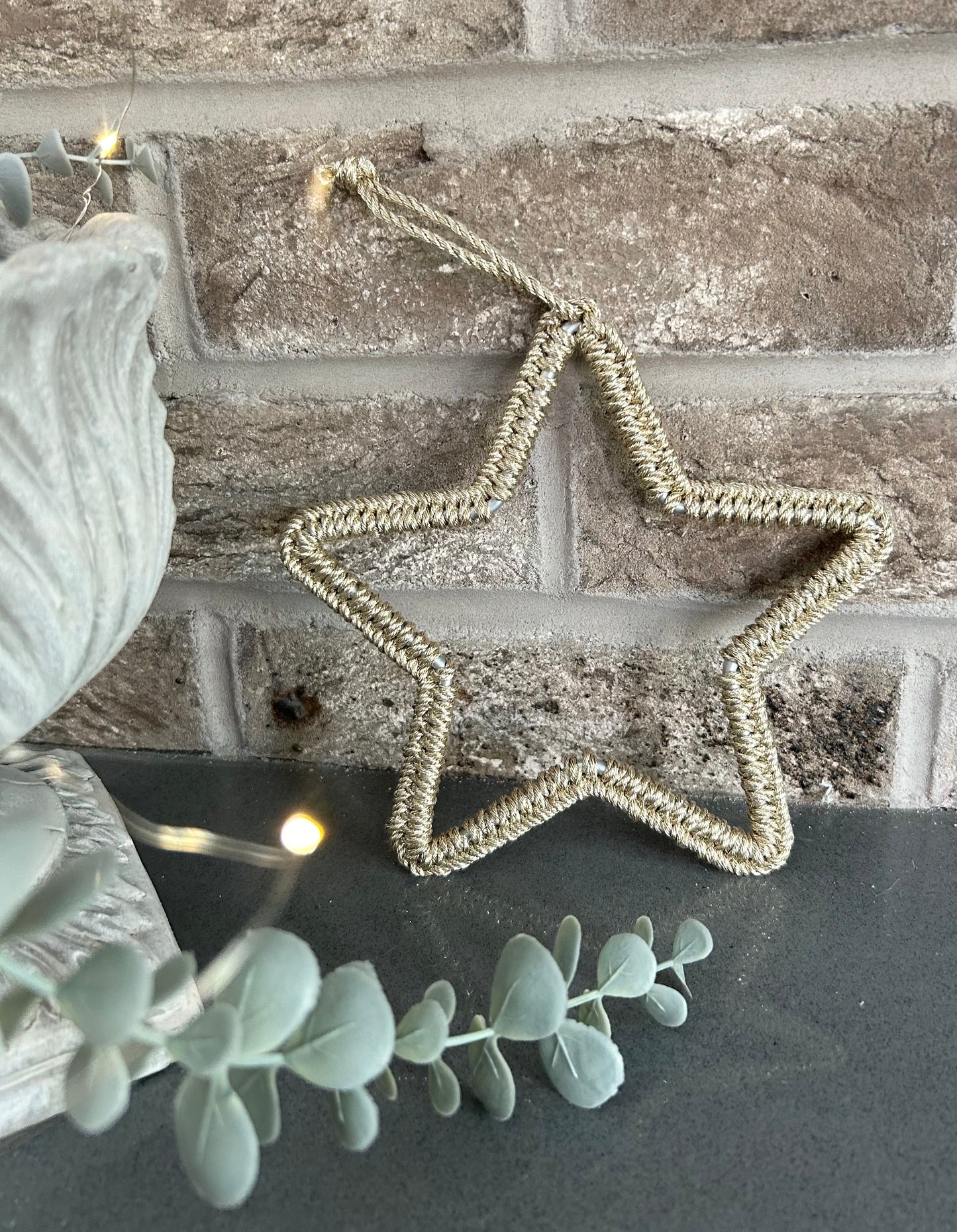 Macrame Metallic Star