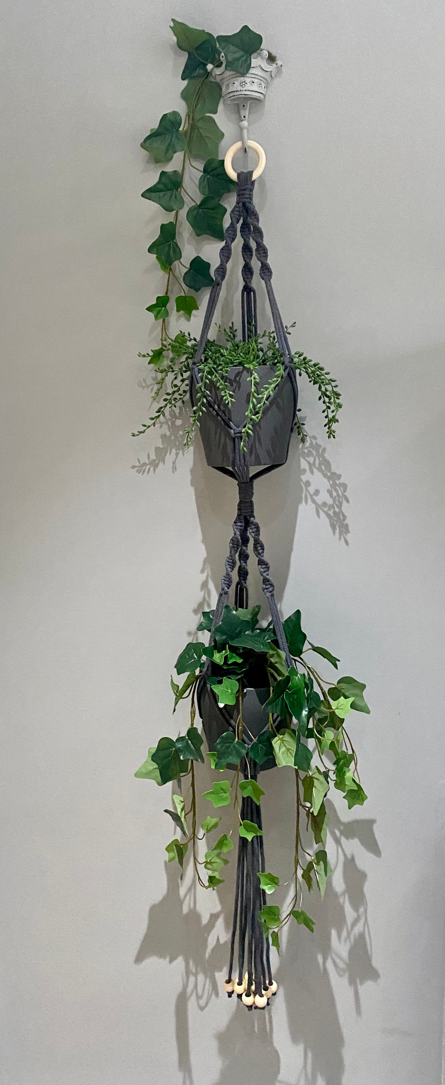 Macrame Double Plant Hanger