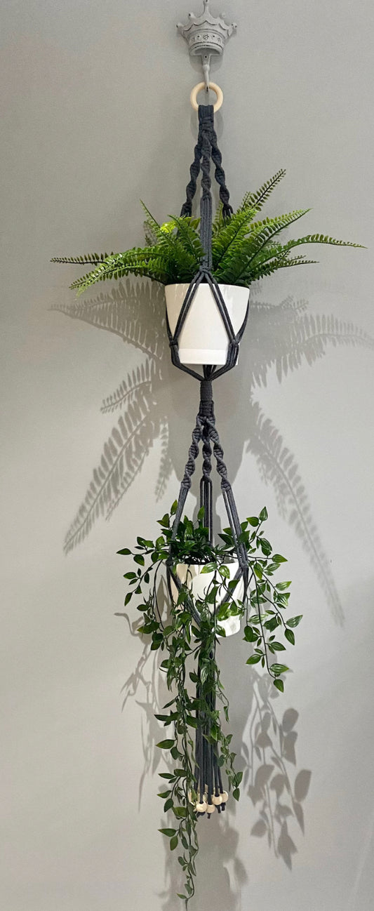 Macrame Double Plant Hanger