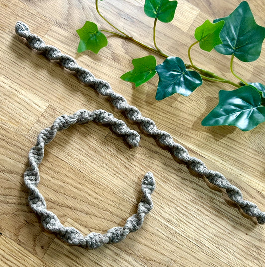 Macrame Wired Twist Curtain Tiebacks