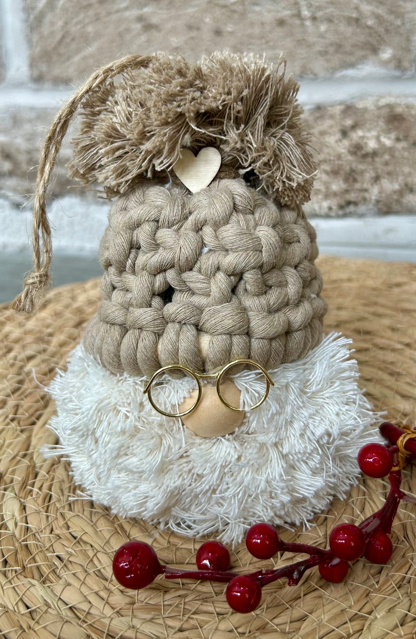 Macrame Santa Heads