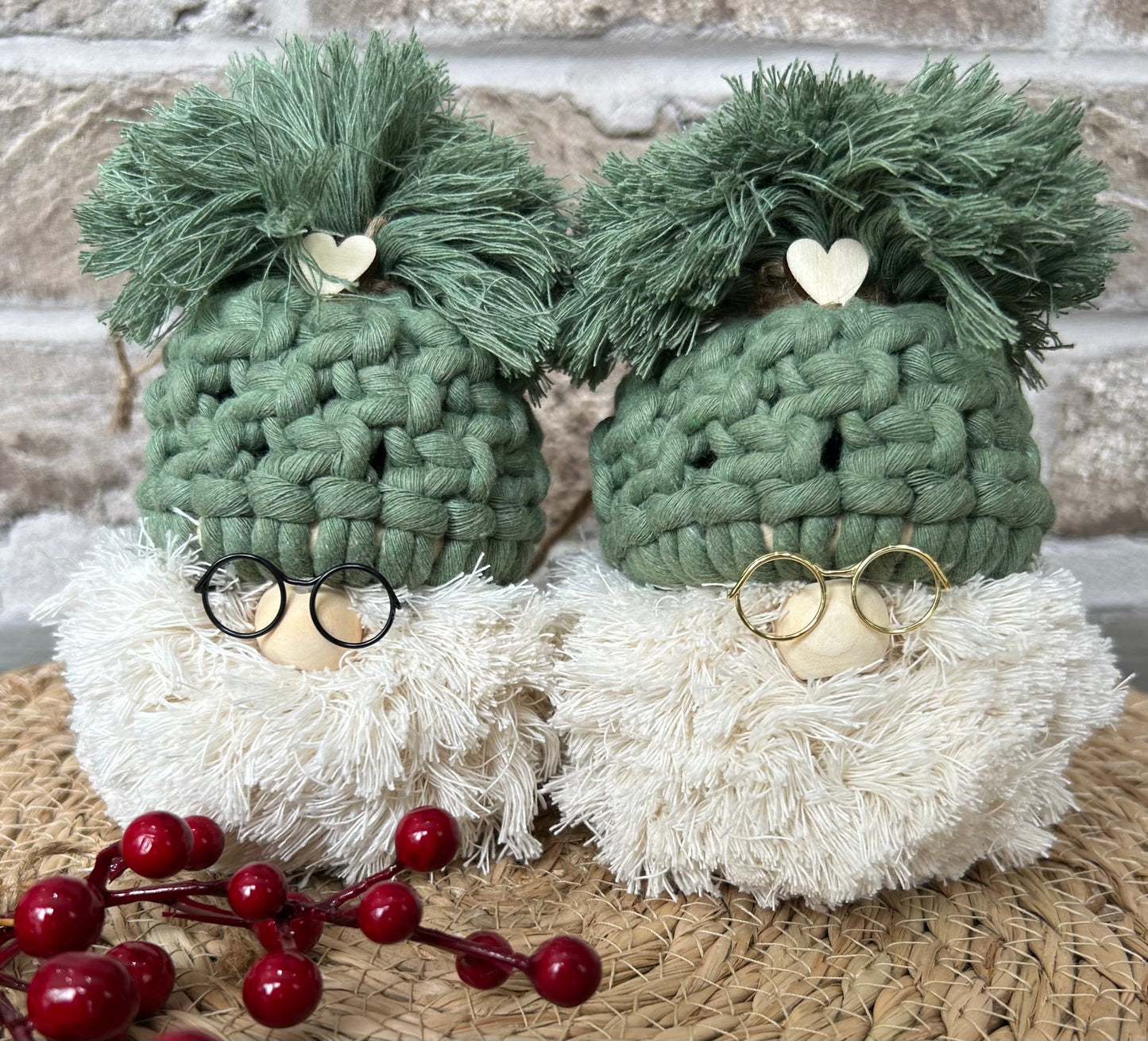 Macrame Santa Heads